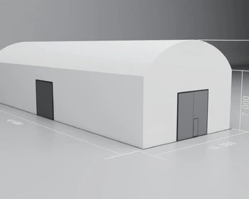 Тентовый ангар ТИП В с двойным тентом и утеплителем 14x40 м