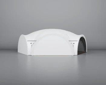 Арочный шестиугольный шатёр 12x10 с глухими стенами вид сзади Grand Tent